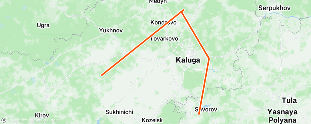 Map of the activity, Утренний забег