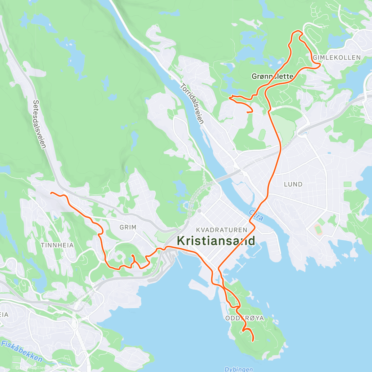 Map of the activity, Kaldt og rolig