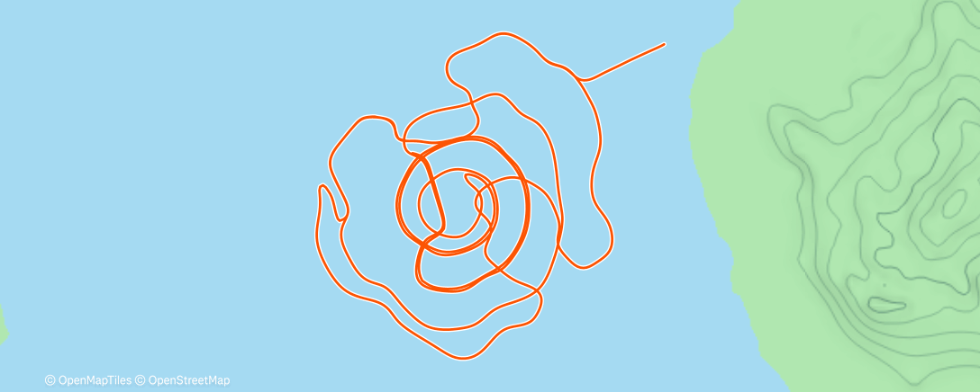 Карта физической активности (Zwift - Alpha on Whole Lotta Lava in Watopia)