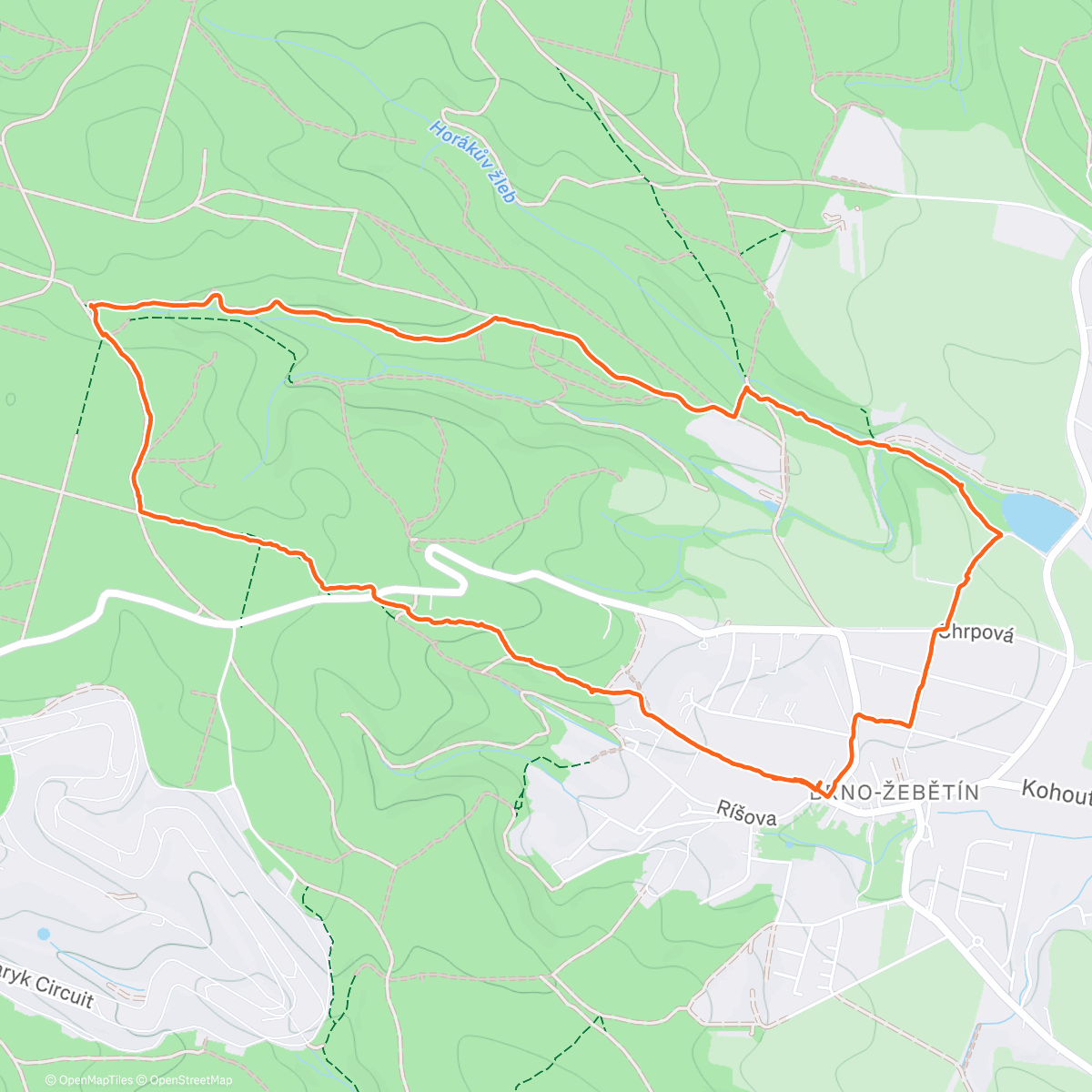 Map of the activity, Afternoon Walk