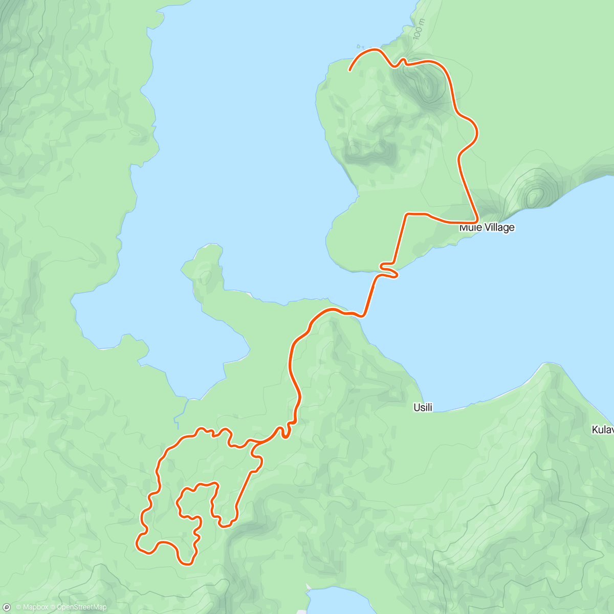 Mapa de la actividad (Zwift - Road to Ruins in Watopia)