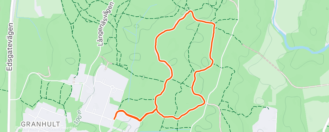 Map of the activity, Lunch Run
