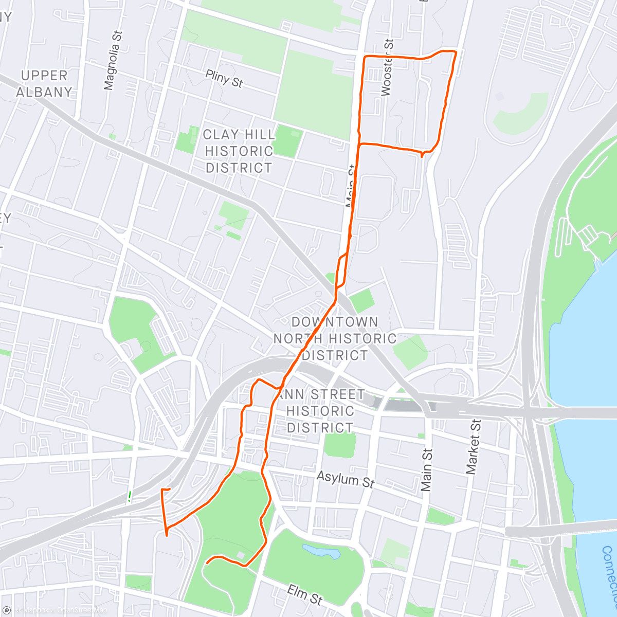 Map of the activity, Lunchtime Walk