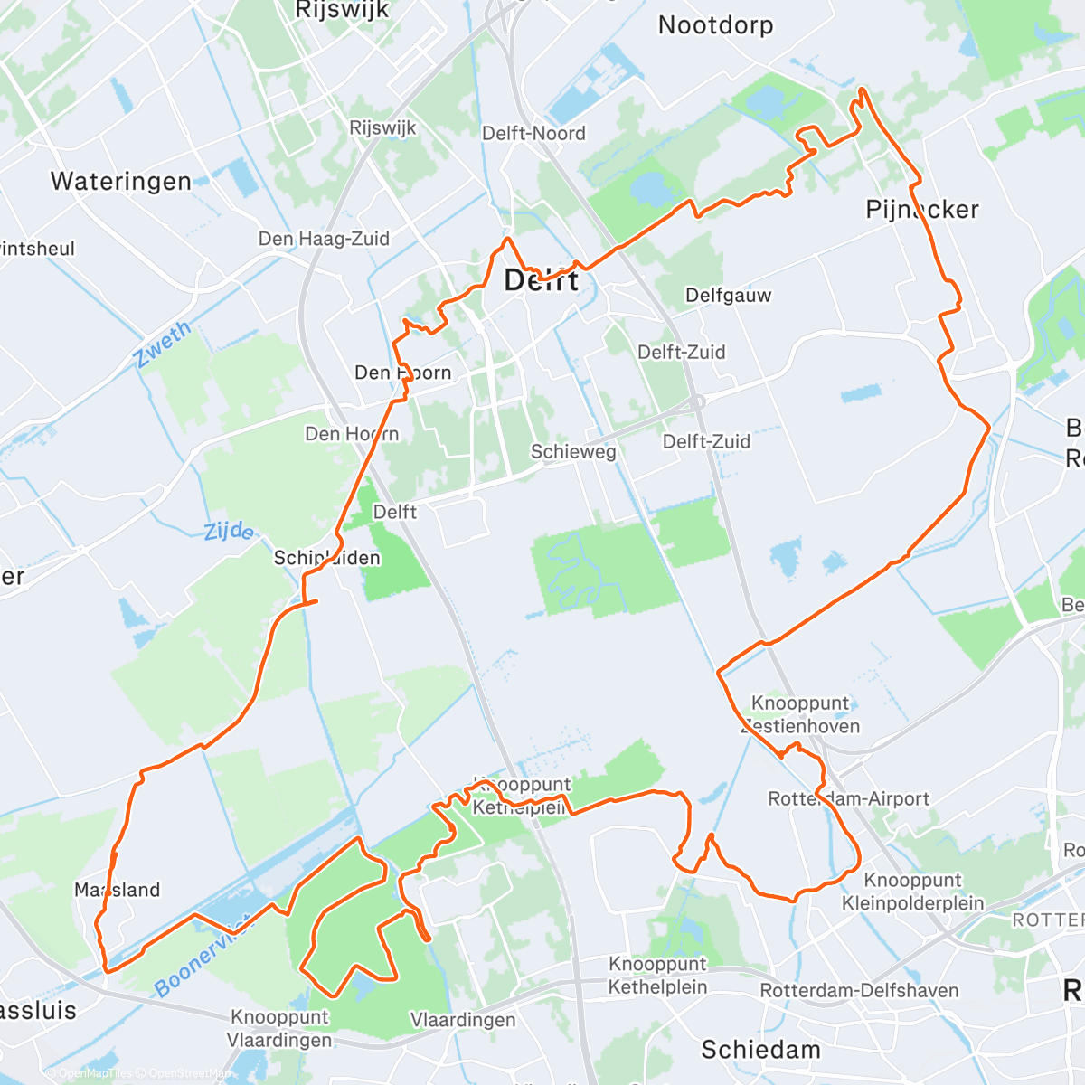 Map of the activity, Delfland gravel