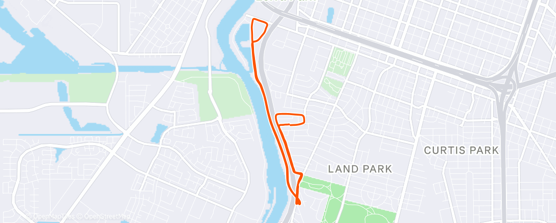Map of the activity, Afternoon Run