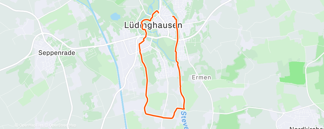 Map of the activity, Lunch Run