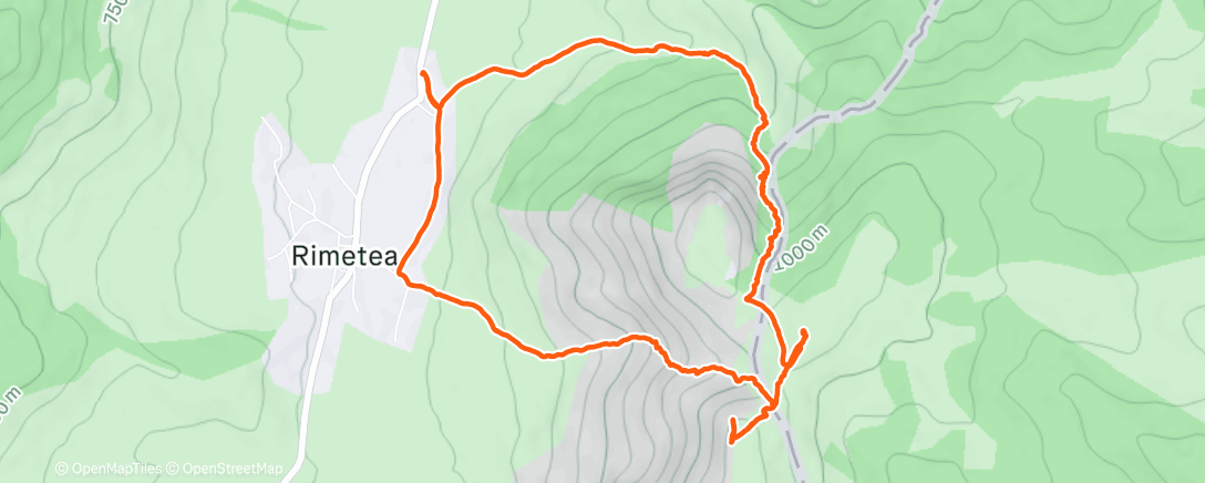 Map of the activity, Piatra Secuiului Hike, muddy as hell