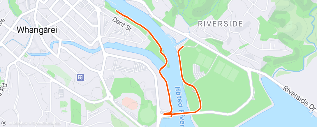 Map of the activity, Morning Run, progression.