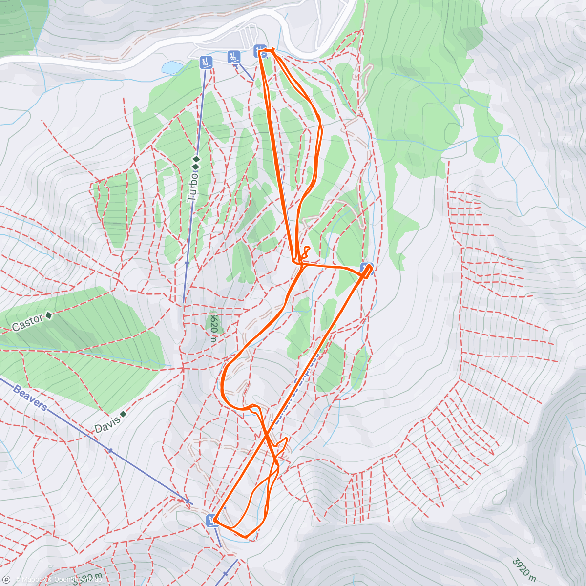 Map of the activity, Basin closing day