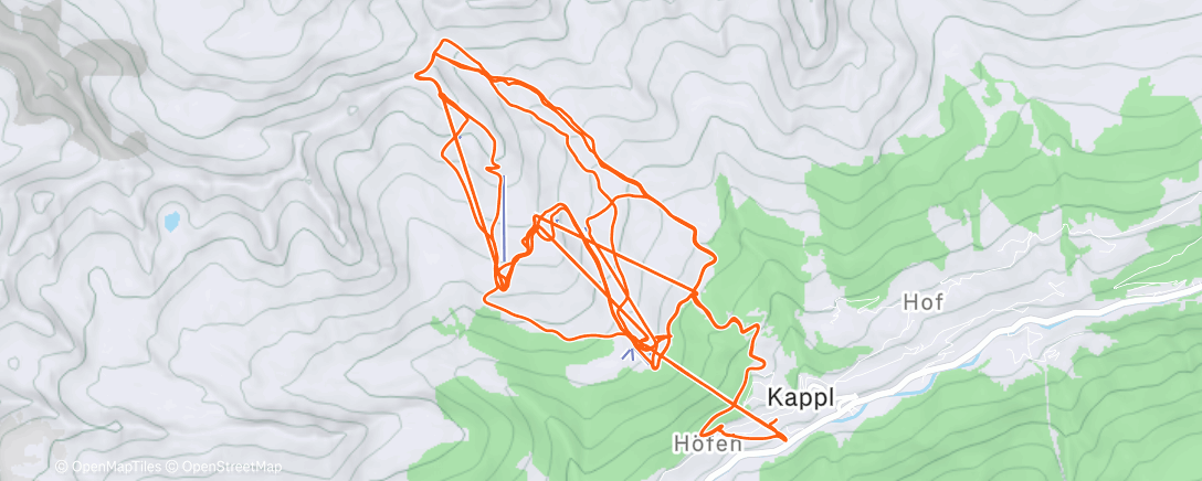 Map of the activity, Tag 1 Kappl