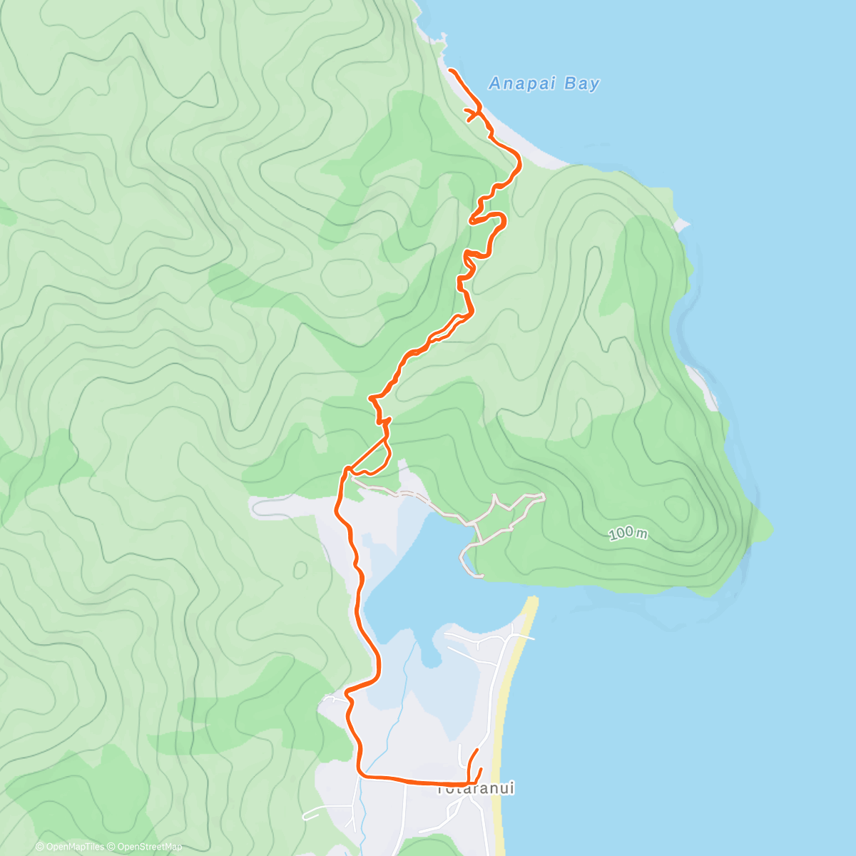 Map of the activity, NZ South - Abel Tasman 1