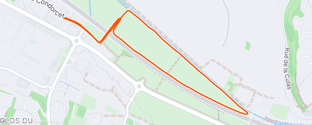 Map of the activity, Trail le midi
