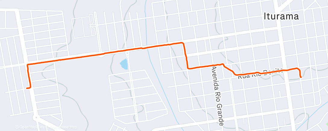 Map of the activity, Corrida matinal