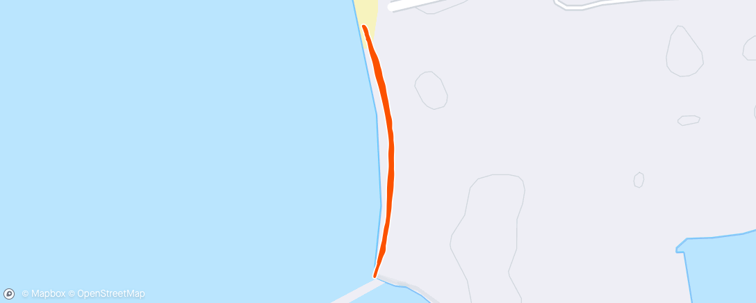 Mapa da atividade, Morning bare foot beach run