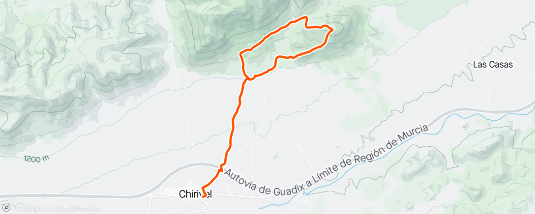 Map of the activity, Mini Trail Chirivel