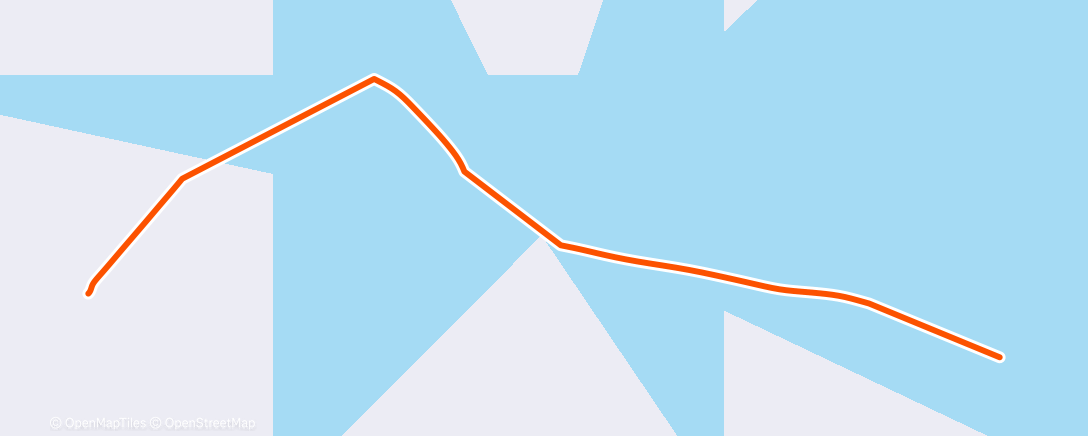 Map of the activity, Afternoon Swim