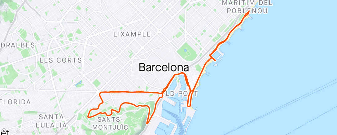Map of the activity, Barcellona City Trip