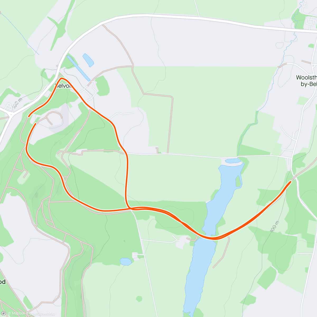 Map of the activity, Belvoir Castle parkrun