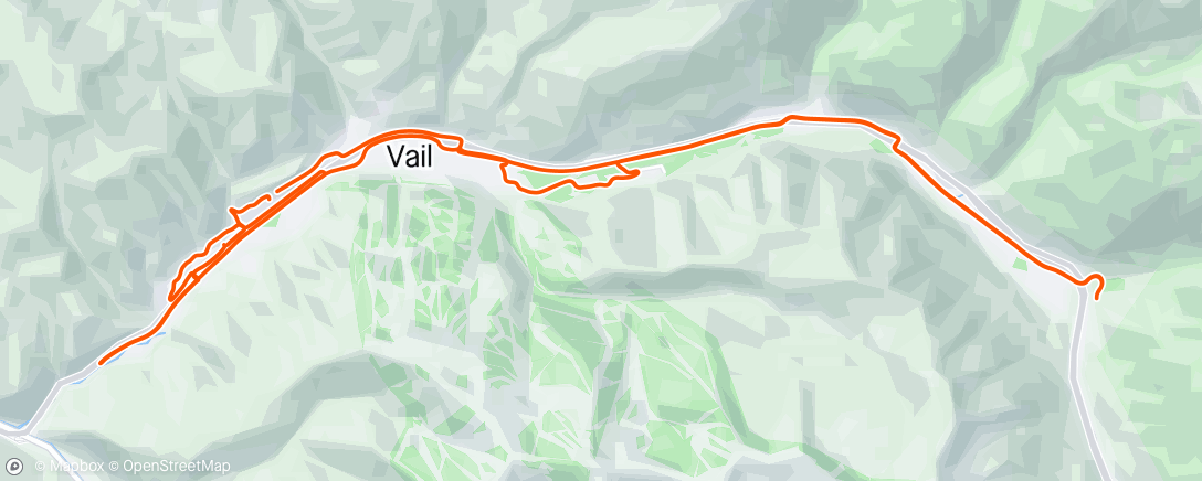 Map of the activity, Up valley flats