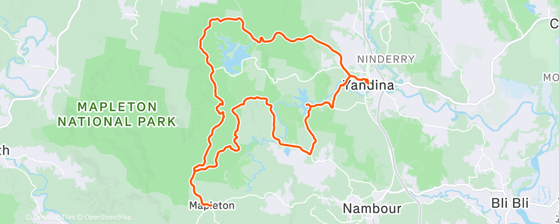 Map of the activity, Cycling