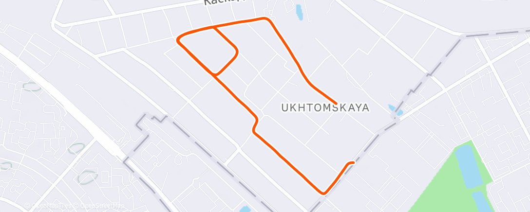 Map of the activity, Evening Run