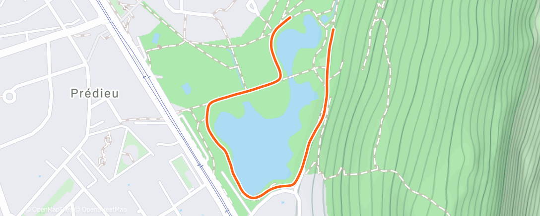Map of the activity, Trail en soirée