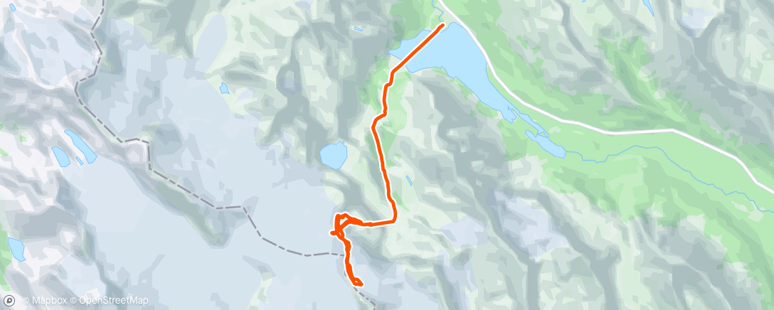 Map of the activity, Morning Walk on the Wapta Icefield