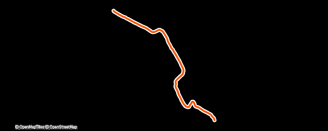 Map of the activity, Afternoon Run