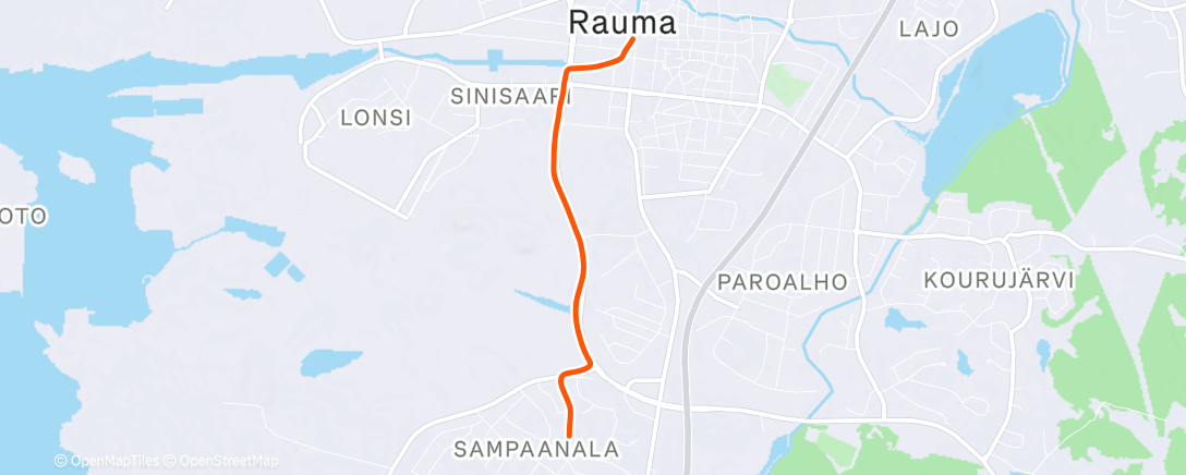 Peta aktivitas, Afternoon Ride