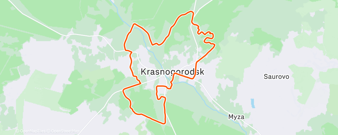 Map of the activity, Утренний забег