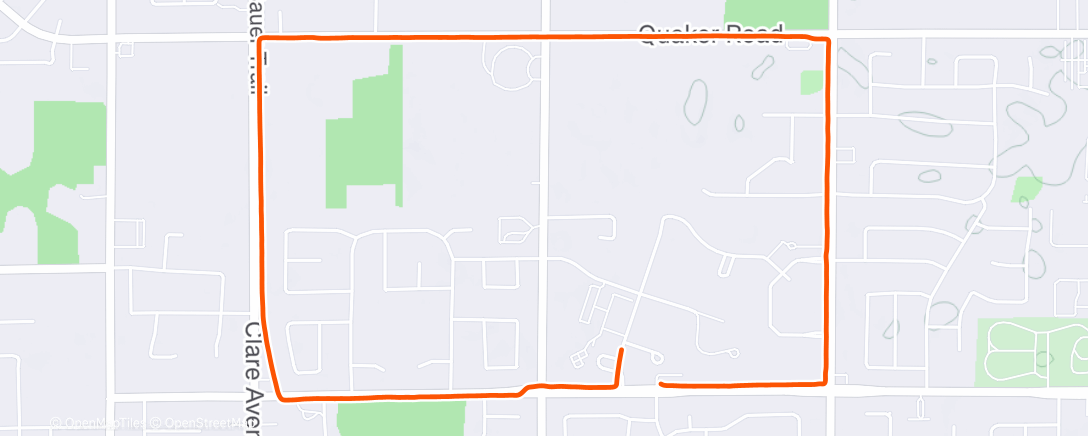 Map of the activity, Morning Run