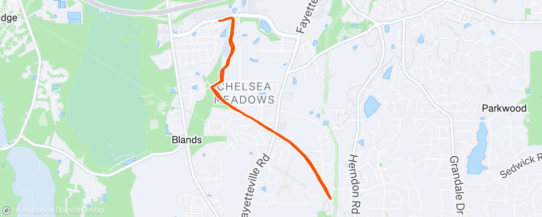 Map of the activity, Evening Run