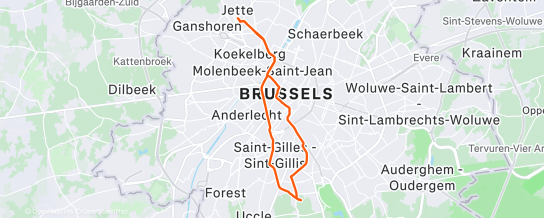 Map of the activity, Morning Ride