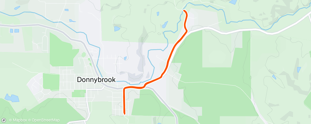 Map of the activity, Afternoon Run