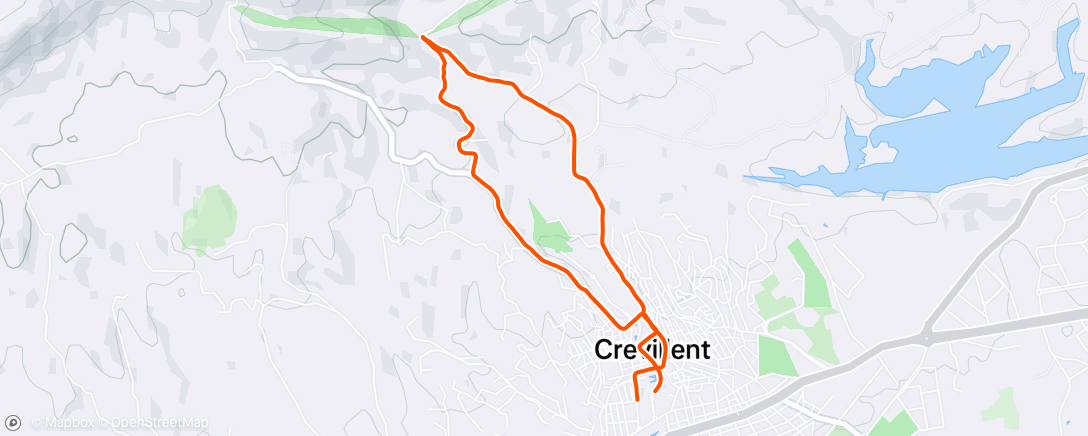 Map of the activity, Carrera de mañana