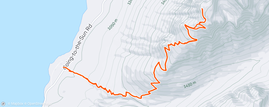 Map of the activity, Lunch Trail Run