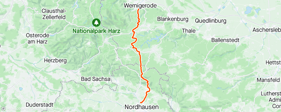 Mapa da atividade, 43. Harzquerung