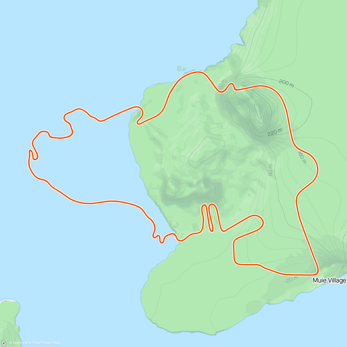 Map of the activity, Zwift - B 70.3 DEV: 6'; 8'; 6' (2 min up, 2 min under) ::x1 in Watopia