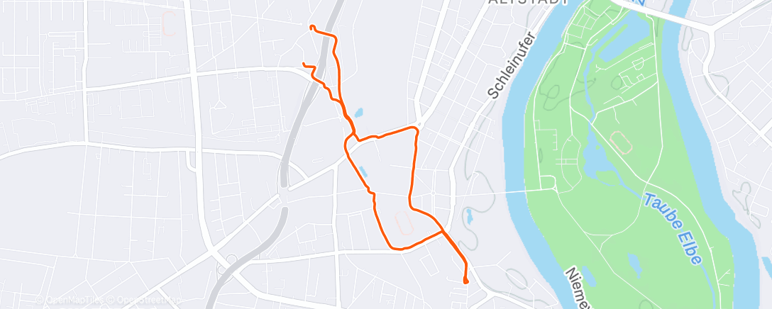 Map of the activity, Spaziergang am Morgen