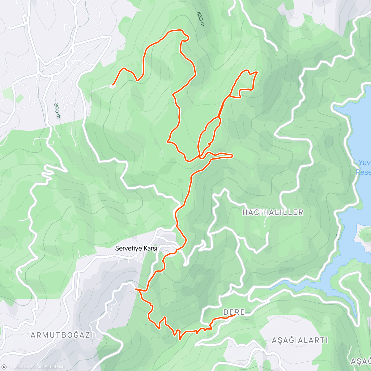 Map of the activity, Soğuksu-Serveti̇ye Hike