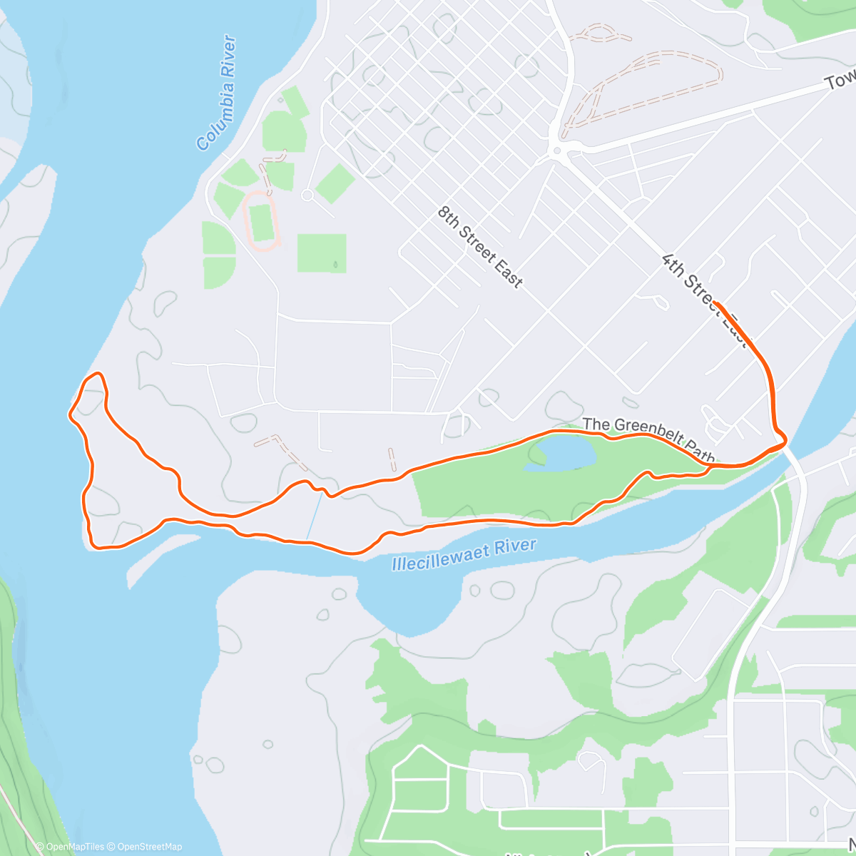 Map of the activity, Slippery trails