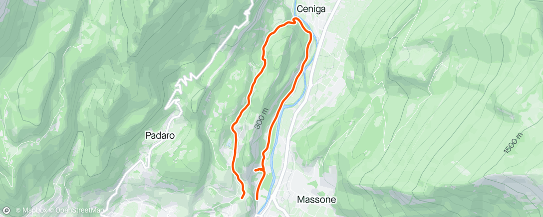 「Sessione di trail running all’ora di pranzo」活動的地圖