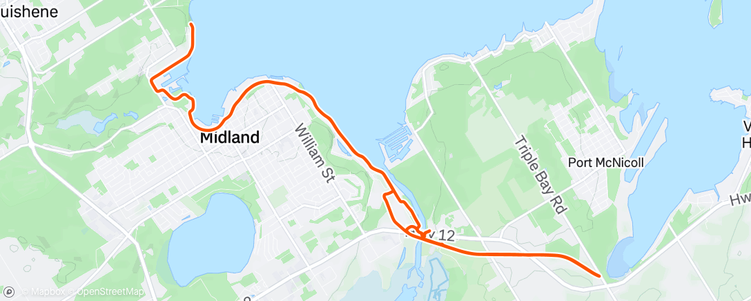 Map of the activity, Afternoon Ride