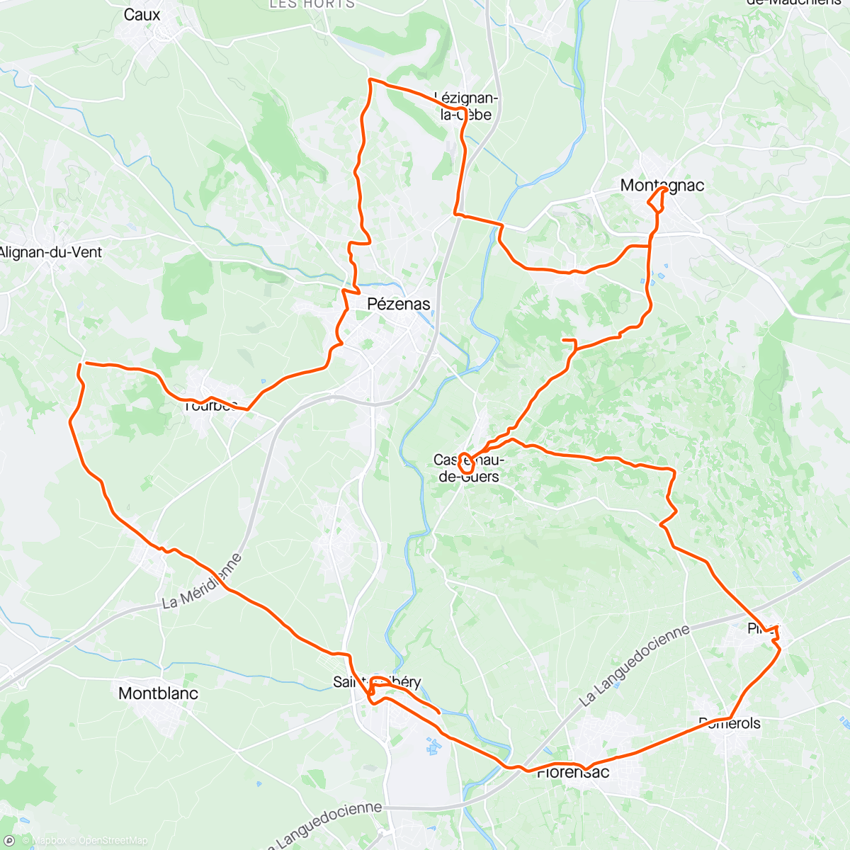 Map of the activity, Picpoul & ein paar Dörfer