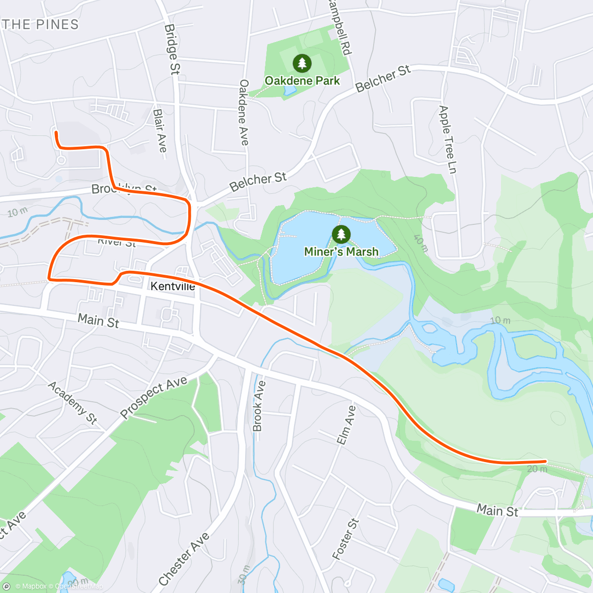 Map of the activity, Morning Run