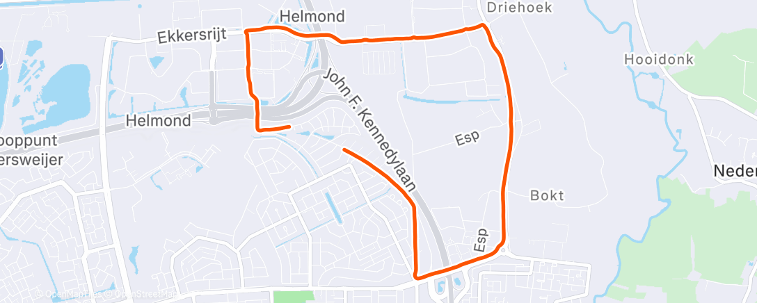 Map of the activity, Morning Run
