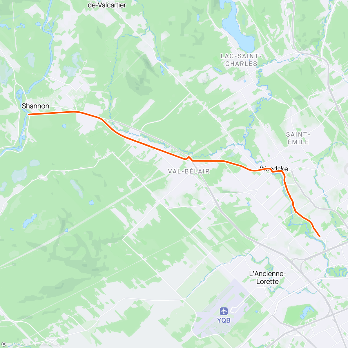 Map of the activity, Jusqu’au p’tit pont de Shannon