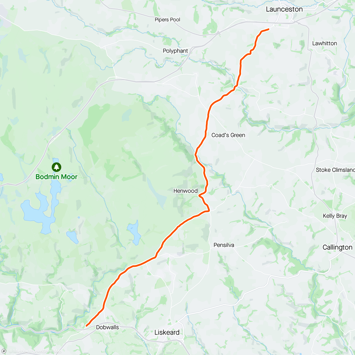 Carte de l'activité ROUVY - Bodmin Moor | Babble Ride Across Britain