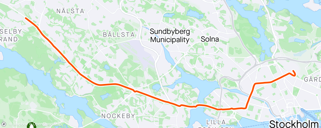 Map of the activity, Post skivstång ride. Feat. Nya Lidl-bibsen