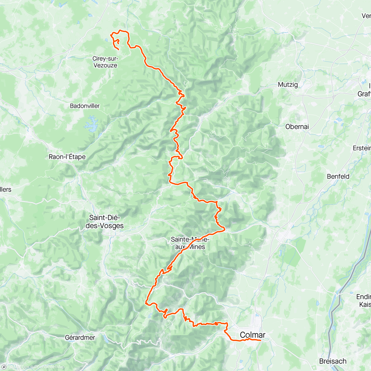 Map of the activity, Traverser un bout les Vosges 🤩